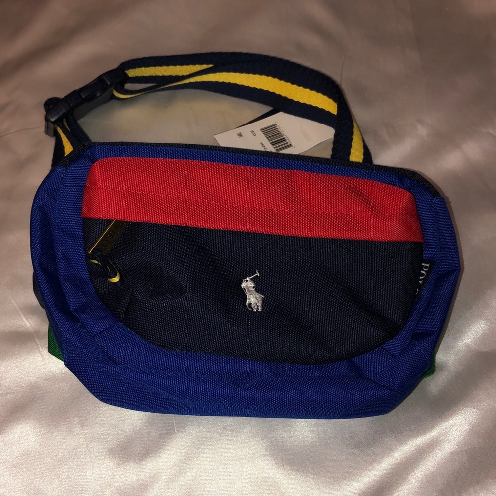 Polo by Ralph Lauren Multi Color Color Block Polo Pony Logo Waist Bag OS NWT